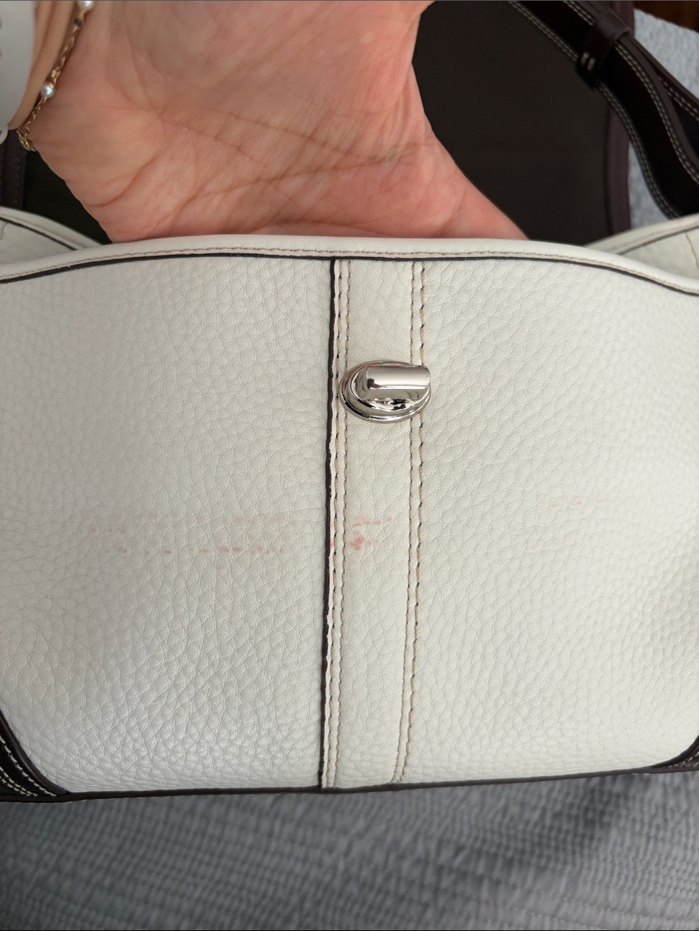 COACH Cream and Brown Leather Shoulder bag - Picture 7 of 9